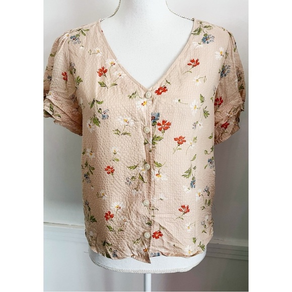 Madewell • Silk Pembroke Top in Seaside Floral - Picture 10 of 10